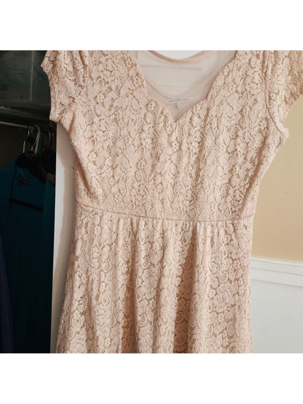LACE Light Pink Charlotte Russe Mini Dress - Picture 4 of 6